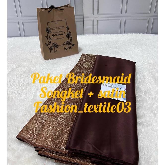 Promo..Paket Seragaman Bridesmaid / Paket Bridesmaid / Bahan Songket + Satin Velvet By Roberto / Baj