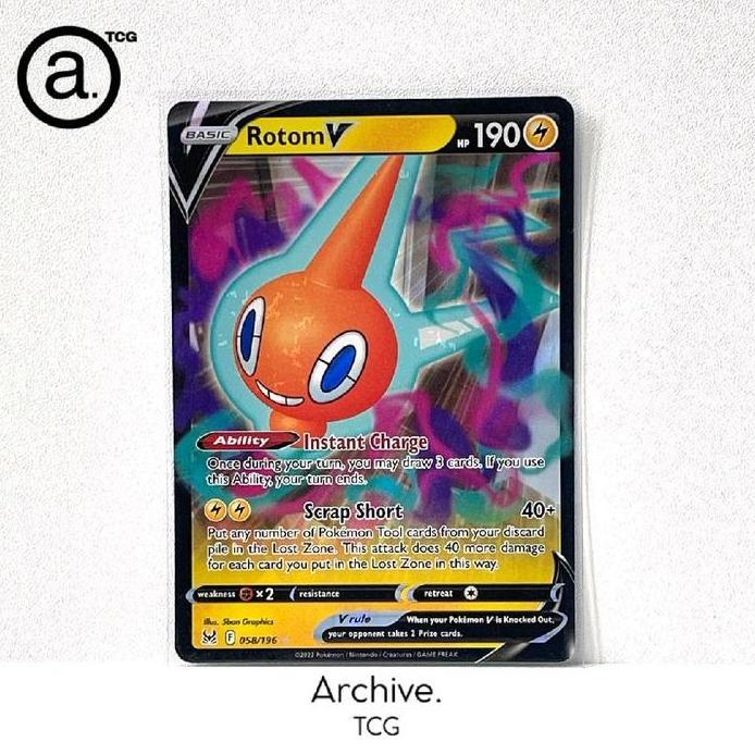 Rotom V (058/196) Pokemon English ~ Lost Origin LOR