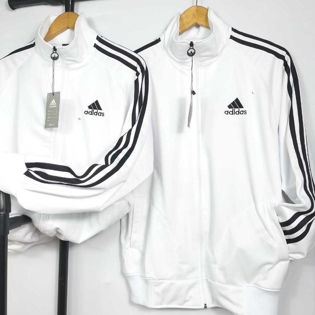HEMAT Tracktop Casual Adidas Retro Pria/Jacket Vintage Adds Stripe 3 Premium/Adds Zipper Fashion Ola