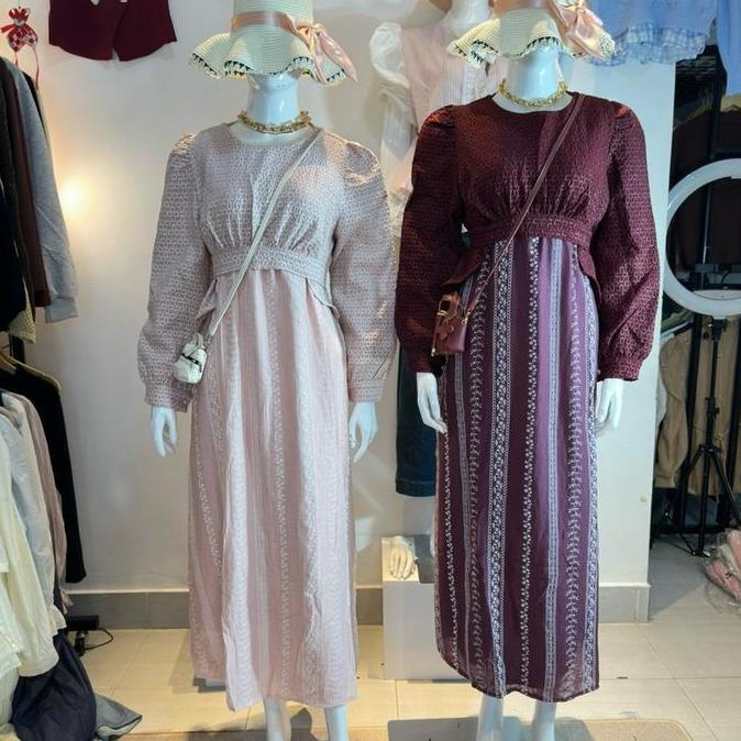 TERBARU  LARA longdress+outer setelan  || WR COLLECTION ID TERBARU 