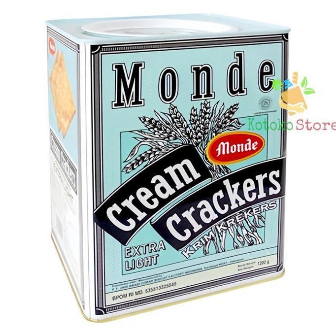 Monde Biskuit Cream Crackers Kaleng / Biskuit Kaleng Monde 1,2kg