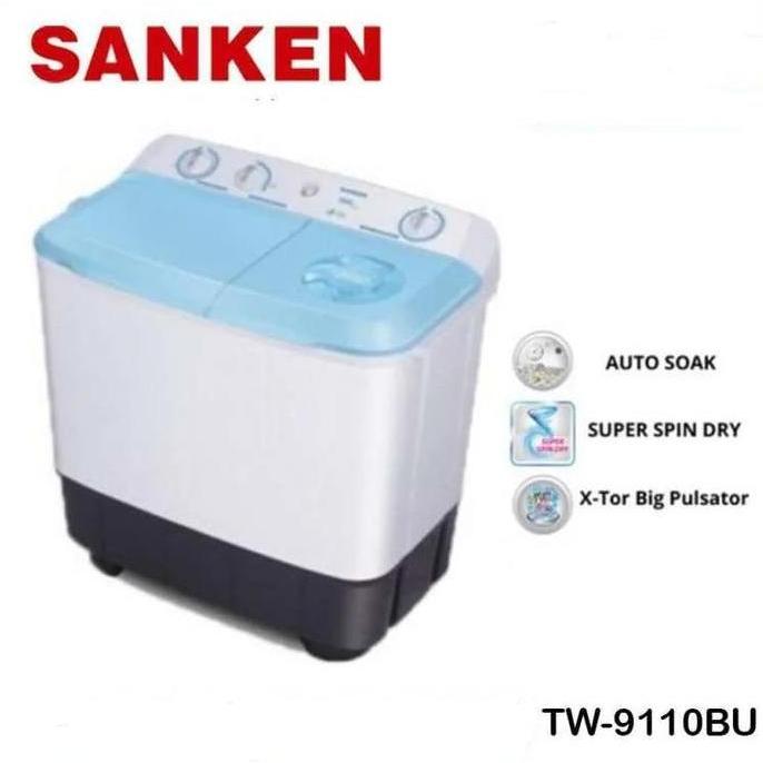 SANKEN MESIN CUCI 2 TABUNG 9 KG TW9110