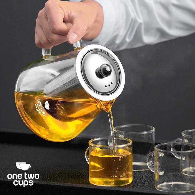 Teko Kaca Tahan Panas Bening Teko Teh Saringan Teh Teko Kaca Tahan Api Pitcher Teh