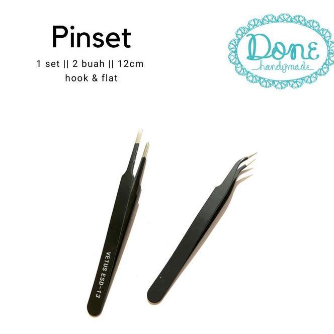 Pinset Nail Art Pinset Lengkung Pinset Clay Pinset Rata Pinset Bengkok