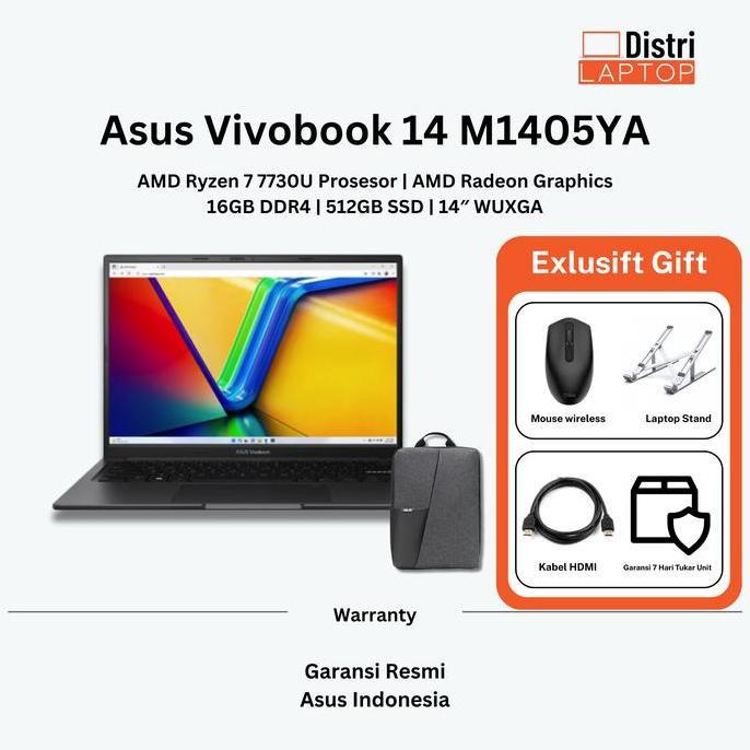 Asus Vivobook 14 M1405YA Ryzen 7-7730U RAM 16GB 512GB SSD 14" W11
