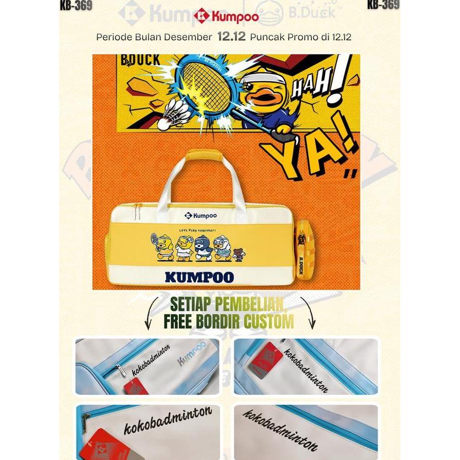 Kumpoo Badminton Racket Large Bag KB-369 B.Duck | Tas Raket Bulutangkis Besar KB369 KB 369 B Duck