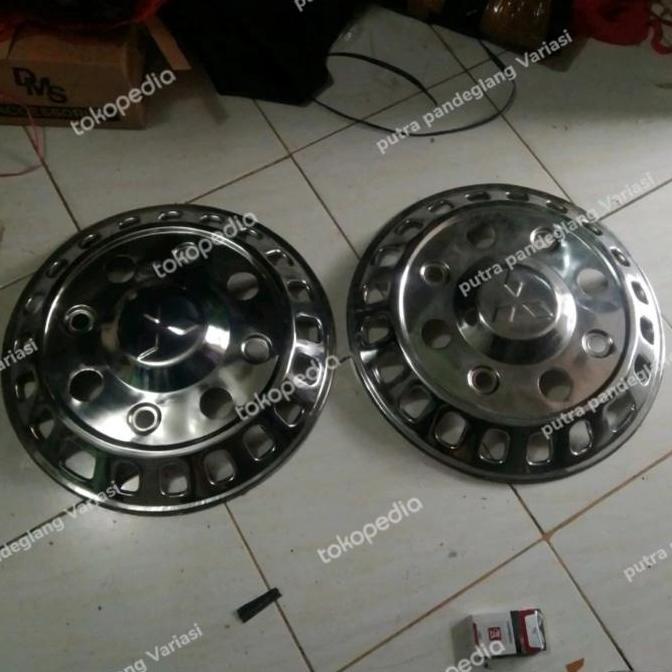 DOP RODA MOBIL UNIVERSAL TRUK FUSO RING 20 DEPAN LUBANG 8 2 PCS BAHAN STENLIS RESTOCK