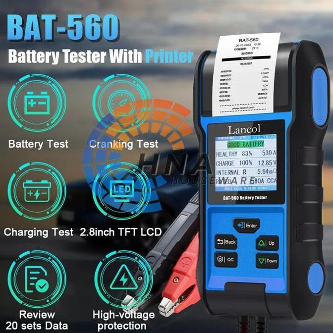 Battery Tester Lancol Micro BAT-560 Digital Battery Load Tester With Printer [terbaik]