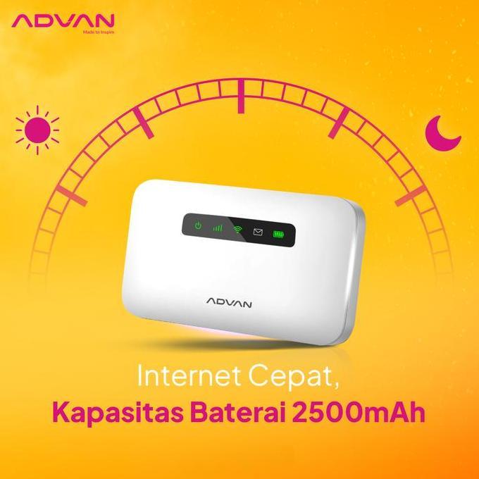 Advan Ipocket Mifi Indosat Hifi Air 215Gb Modem | 4G Lte | Baterai 2500 Mah | Garansi 1 Tahun | Spee