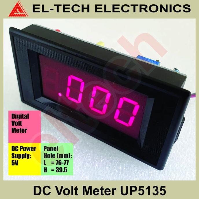 TERBARU - DC Volt Meter Pengukur Tegangan Voltage 3.5-Digit LED Power 5VDC