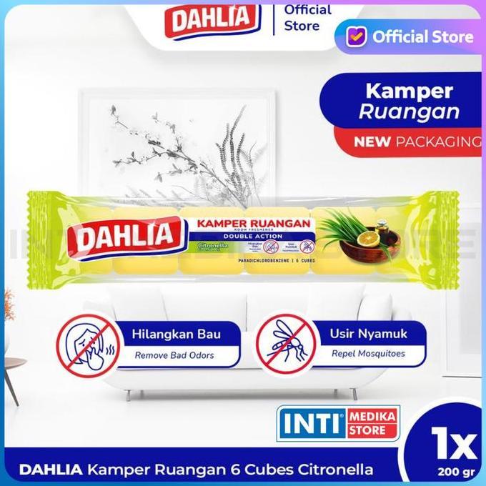 DAHLIA - Kamper Ruangan Colour Cube DOUBLE ACTION | Kapur Barus Kotak Serbaguna Anti Nyamuk
