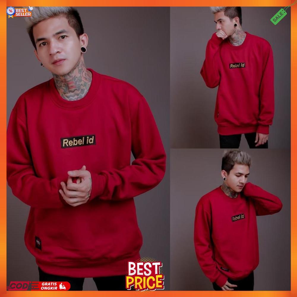 Sweater Pria Cowok Sweater Oblong Original Rebel Id - Hjb [J3]