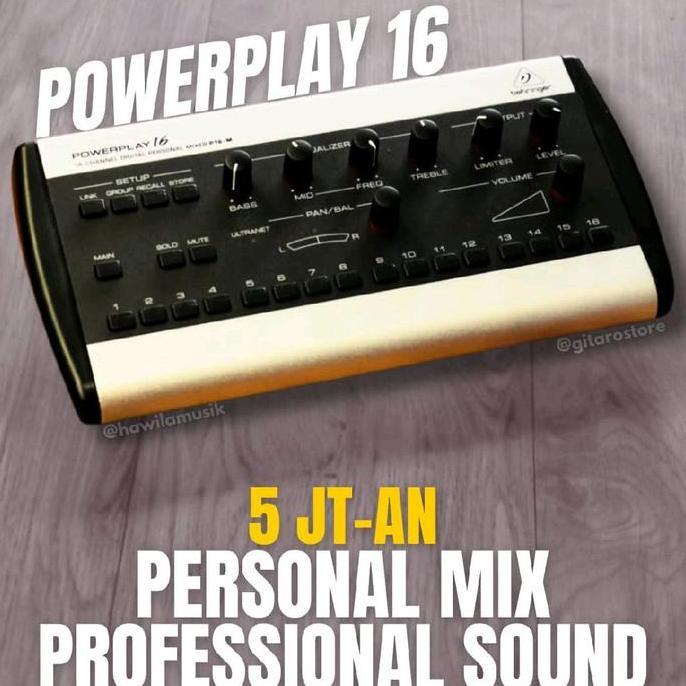Grosir Power Play Behringer P16M  16 Channel Digital Personal Mixer Behringer P 16M