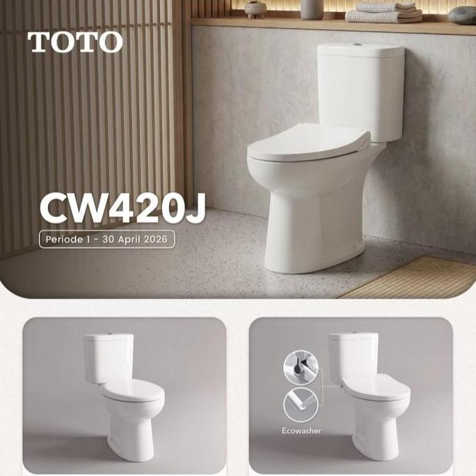 CLOSET DUDUK TOTO CW420J / KLOSET TOTO CW 420 J / TOILET TOTO CW 420 J