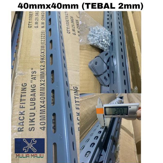 Edificio- Besi Siku Lubang 4X4 2Mm/Rak Siku Lubang Tebal 2Mili Ats(Harga Pabrik)