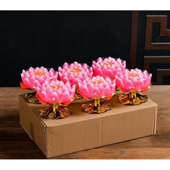 Lilin teratai lilin puja sembahyang teratai 1 set