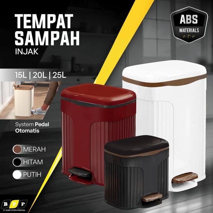 BEBAS ONGKIR - Tempat Sampah Injak Tertutup Kotak Minimalis | Tong Sampah Rumah | Tong Tempat Sampah