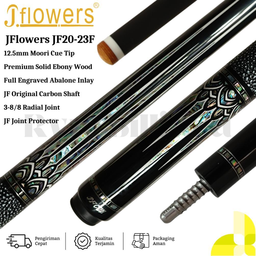 BIG PROMO JFLOWERS JF20-23F EBONY CARBON SHAFT 12.5MM | STICK BILLIARD PREMIUM - RYTO BILLIARD