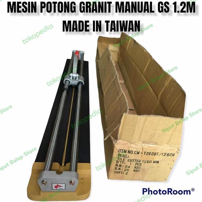 ALAT MESIN POTONG KERAMIK GRANIT MANUAL BEARING GS 1.26M TAIWAN ASLI