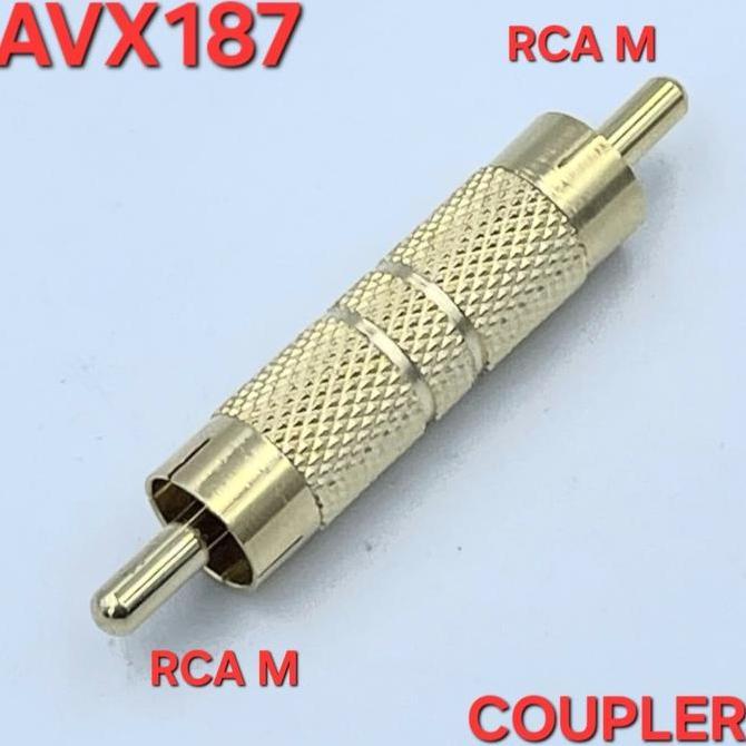 AVPRO AVX187CX RCA Male To RCA Male Audio Coupler GOLD