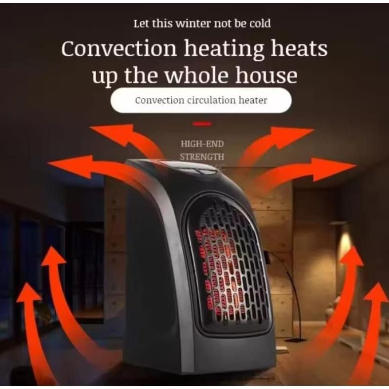 BESTPROMO Heater Portable Mini 400W Penghangat Ruangan Digital Hemat Listrik