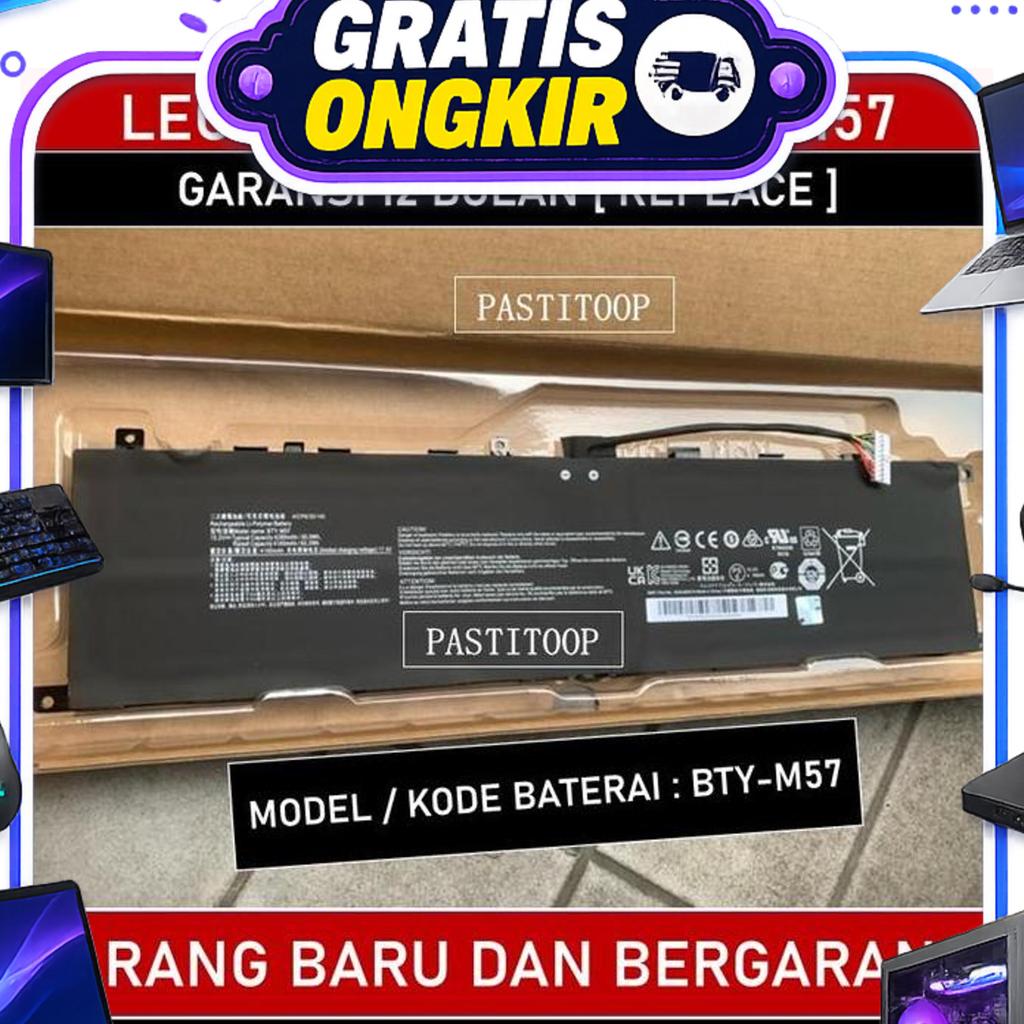 Baterai Batre Laptop Msi Gp66 Leopard Bty M57 Series