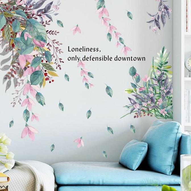 Wall Sticker Tanaman Stiker Dinding Pohon Dekorasi Ruang Tamu Tropical