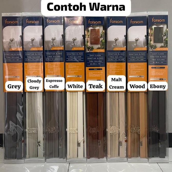 NEW Tirai Gulung PVC 90x180Cm Kris Forhom Venetian Blinds Kerey Gorden Original Ace Hardware