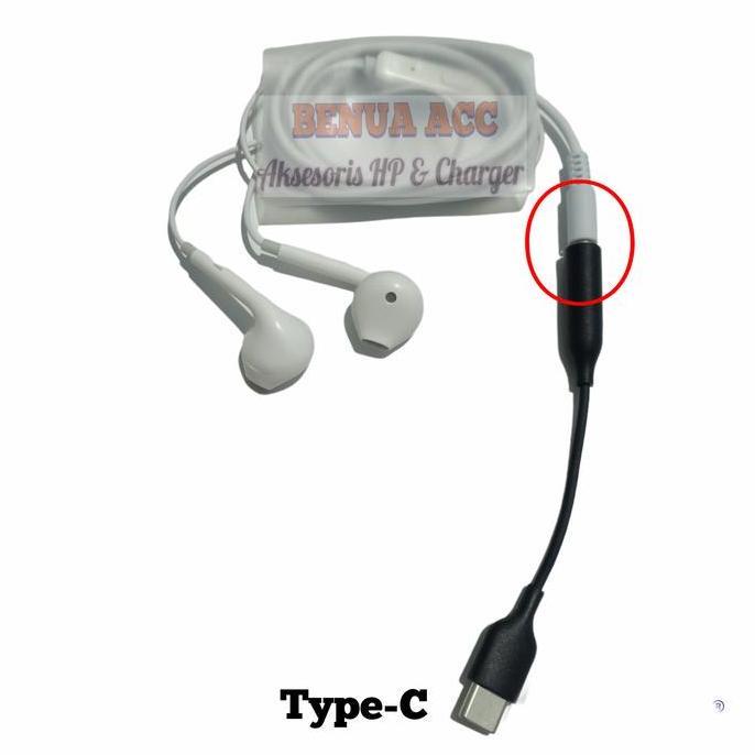 Headset + Converter Xiaomi Poco F3 Poco X3 GT Type C Jack Audio 3.5mm