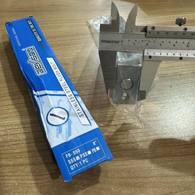 Kunci Slot 12 Inch Dekkson FB 050 8+12 Flush Bolt Pintu Kayu 30 Cm