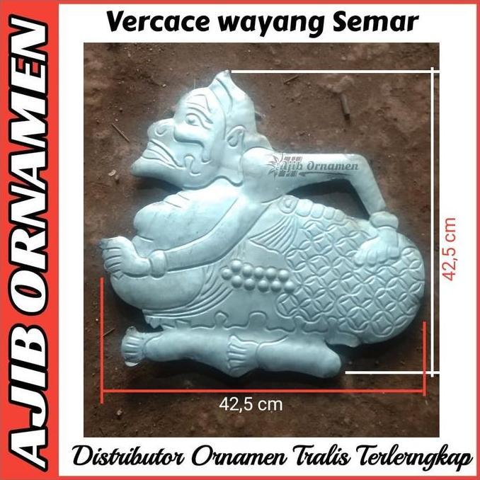 ornamen pagar besi tempa wayang semar besi plat