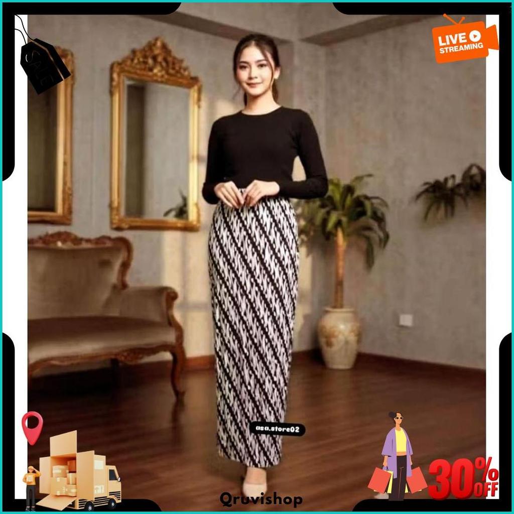 Rok Plisket Batik Kebaya/Rok Wiru/Rok Instan Cod