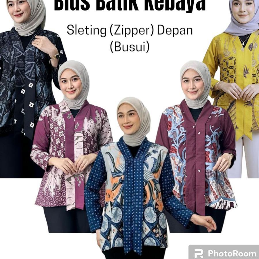 Blouse Atasan Batik Wanita Blus Batik Blarak Pancal