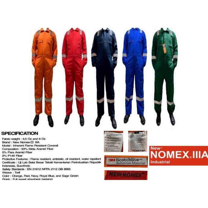 Promo Coverall Nomex 3A Original Wearpack Nomex Iiia Coverall Safety Nomex 3A