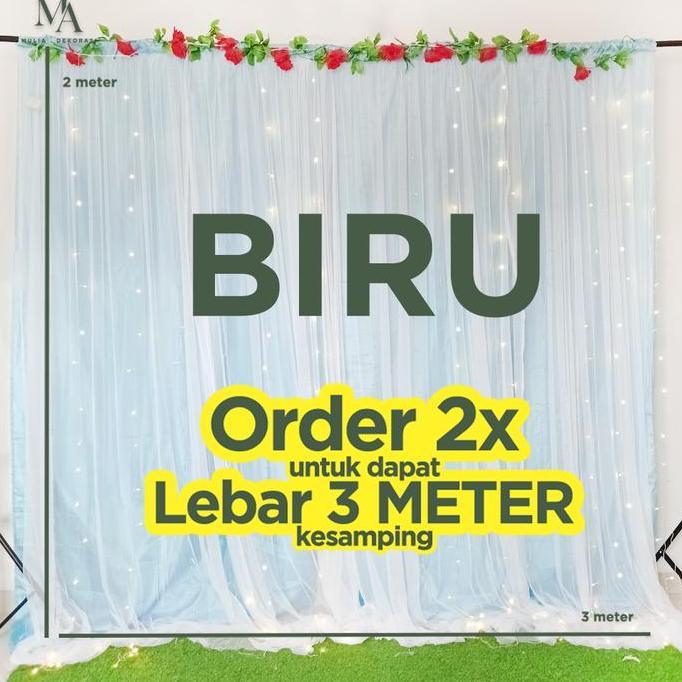 Kain Dekorasi Backdrop Tiang Abutai Tile Sudah Dijahit Lamaran Nikahan SS