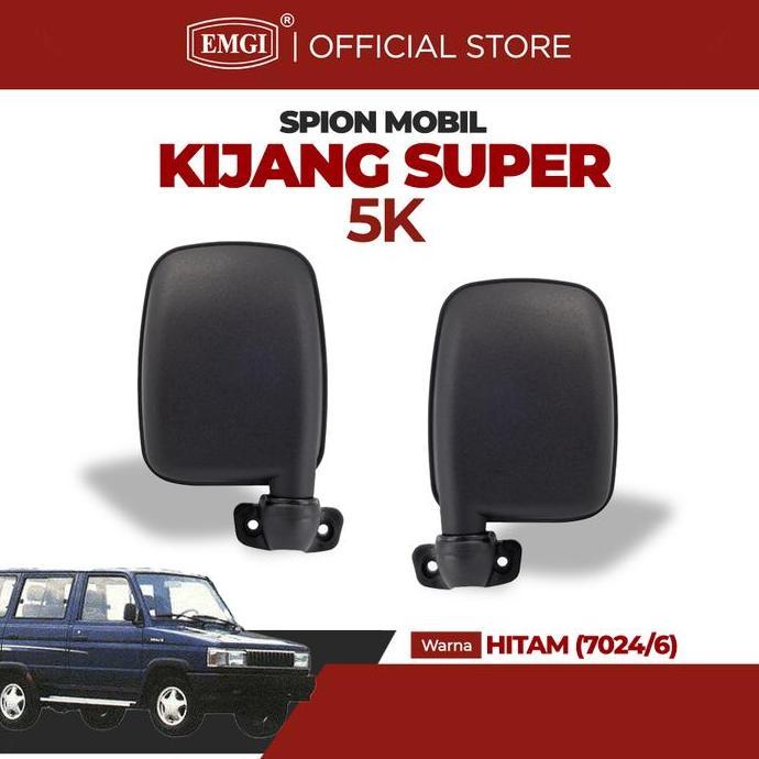 Emgi - Spion Mobil Kijang Super 5K - Manual Hitam Diskon