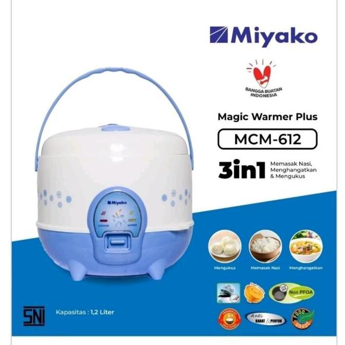 RICE COOKER MAGICOM MIYAKO 3IN1 MCM 612 1,2 LITER / PENANAK NASI 1.2 LTR PM99