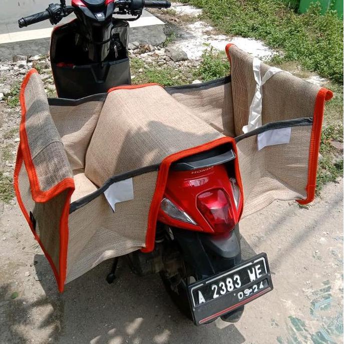 Keranjang Motor/Tas Motor/Tas Obrok/Tas Belanja Motor Bahan Goni Tebal