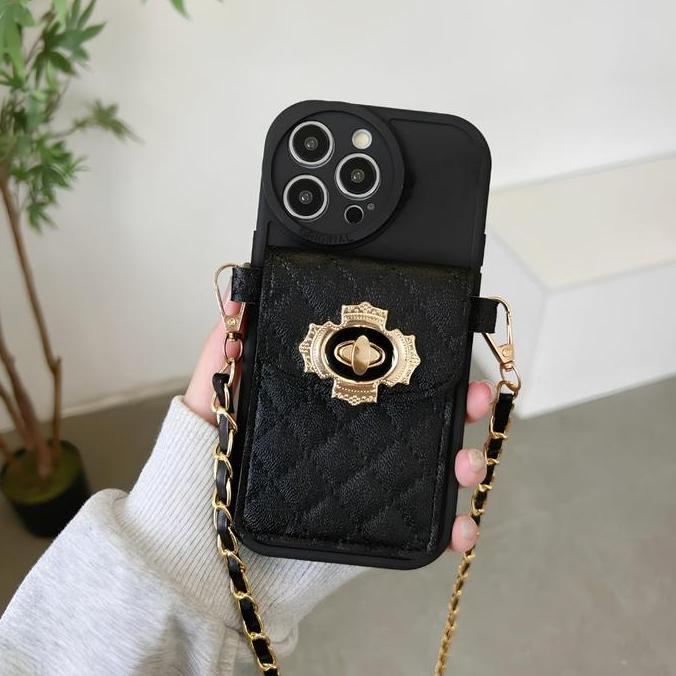 BGA GC06 GC07 SOFTCASE TAS TALI RANTAI FOR SAM OP REAL Handphone Silikon Casing Hitam Putih