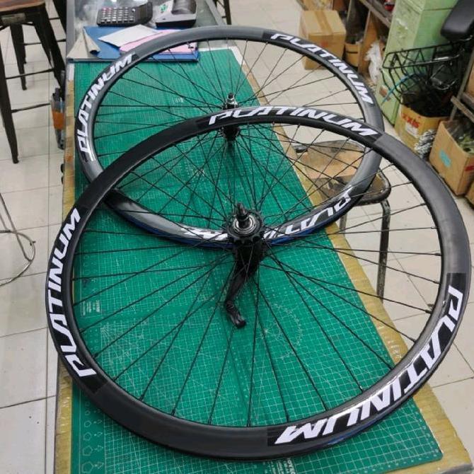 WheelSet 700C Platinum Sepasang 36 H torpedo profile 4 cm