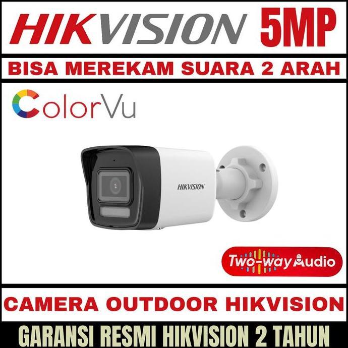 camera cctv hikvision 5mp outdoor colorvu audio two way suara dua arah kamera cctv