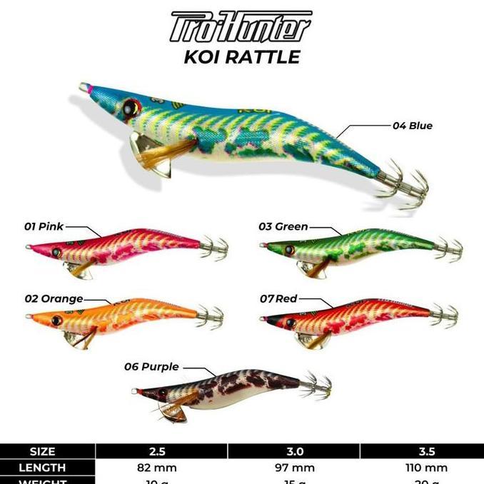 UMPAN UDANG PRO HUNTER KOI RATTLE | UMPAN UDANG JAPAN KOI (TERBAIK) (TERBARU) (TERMURAH)