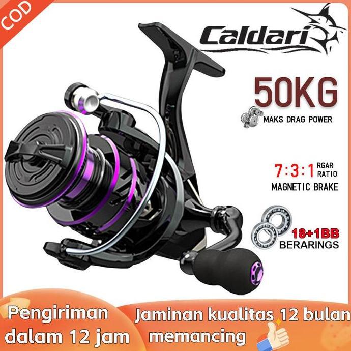 Metal reel pancing putar gulungan pancingan fishing reel alat memancing (TERBAIK) (TERBARU) (TERMURA