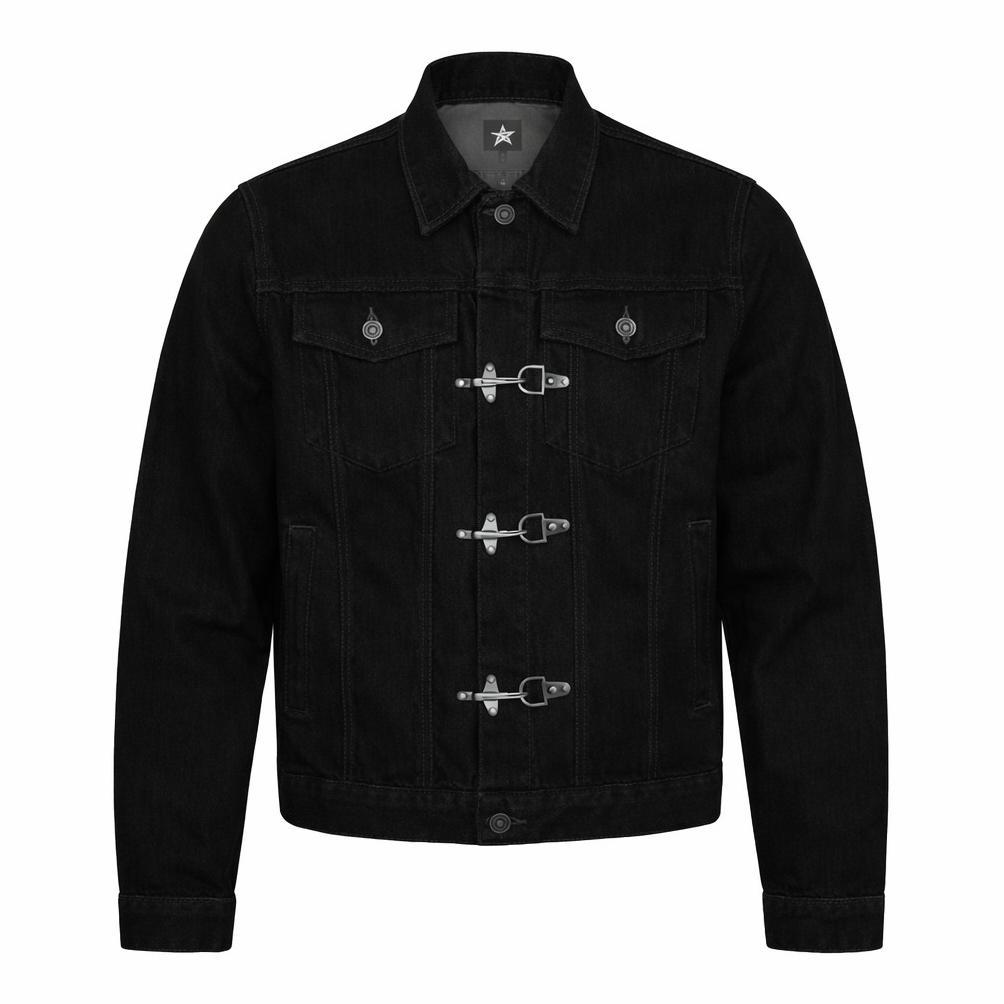 READY STOCK JAKET DENIM WASH (BAHAN TEBAL) FIREMAN CLASP | BECKMAN SERIES | Jaket FIREMAN CLASP