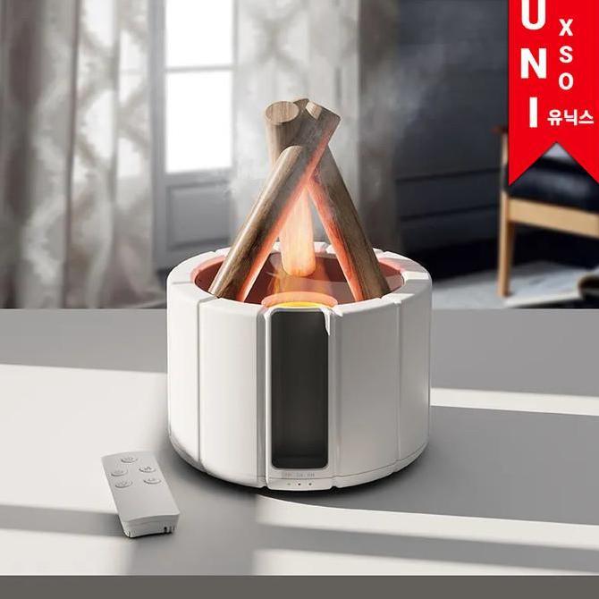 Unixso Bonfire Diffuser Humidifier Ultrasonic Aromatherapy Api Unggun Pelembab Ruangan Kamar Udara R