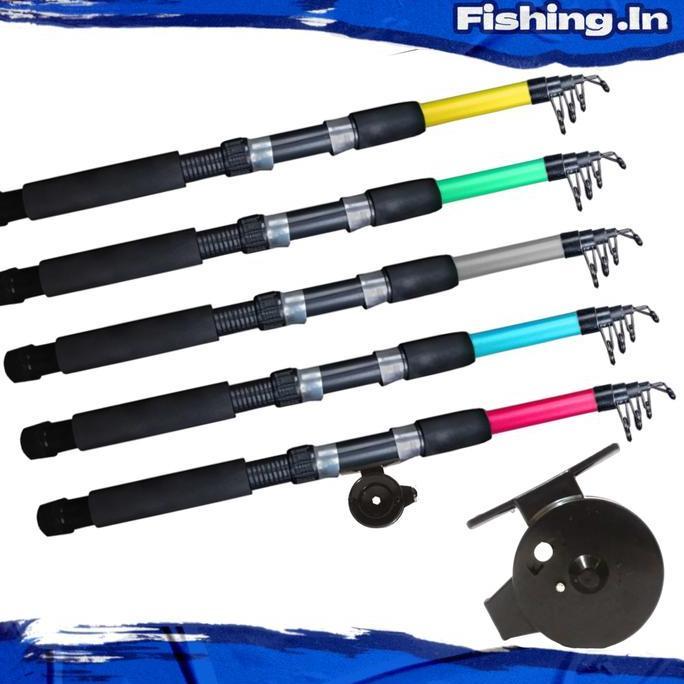 Sepaket Joran Antena dan Reel Tokos Hitam Murah Ring Mancing Pancing (TERBAIK) (TERBARU) (TERMURAH)