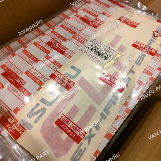 DECAL STIKER STICKER SETIKER ISUZU ELF EXHAUST BRAKE ORIGINAL ISUZU