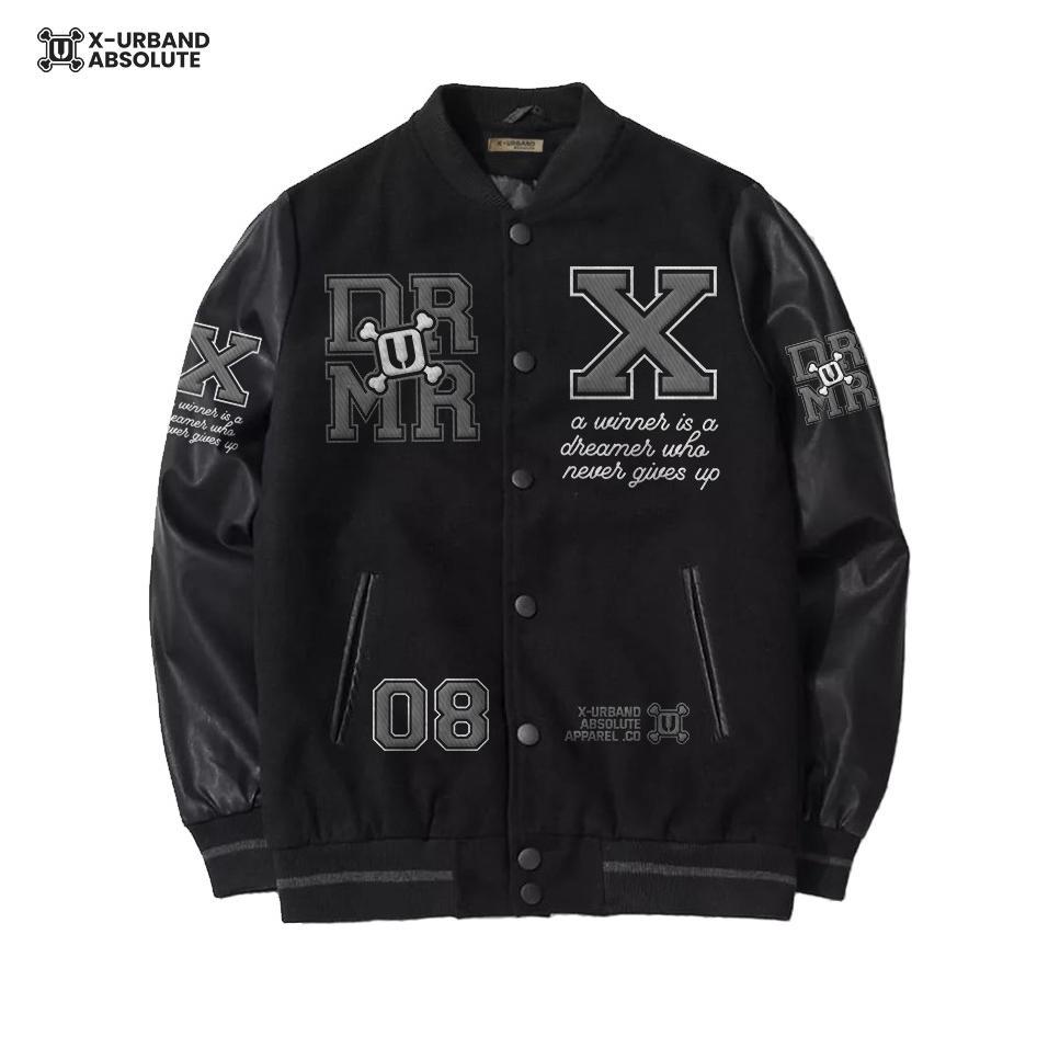 TERBARU JAKET VARSITY DREAMER / JAKET VARSITY X URBAND HITAM