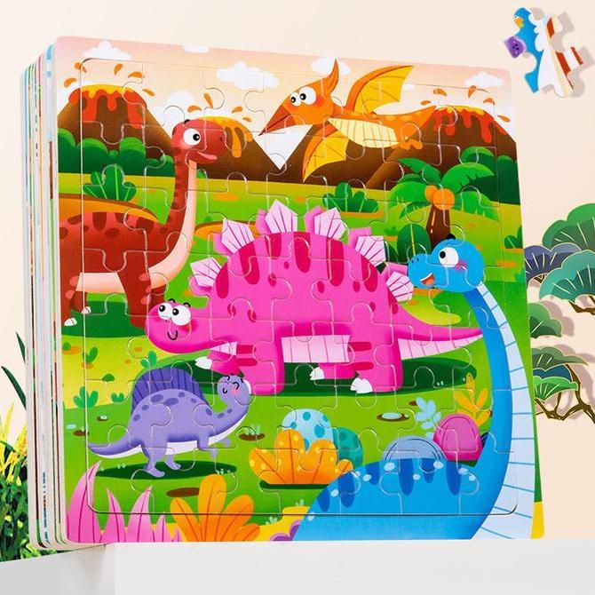 49 Pcs Jigsaw Puzzle | Puzzel Kayu 49pcs Keping Hewan Mainan Anak Lucu