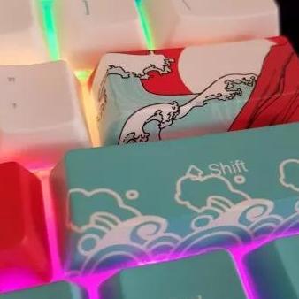 Keycap Keycaps Mechanical Japanese Ukiyo Sea Wave PBT OEM Profile